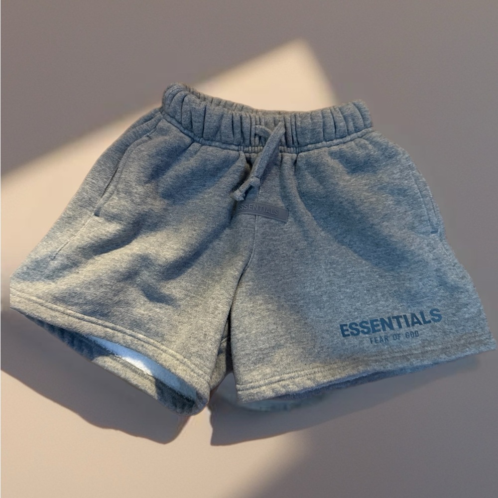 Essentials Heather Gray Fleece Shorts